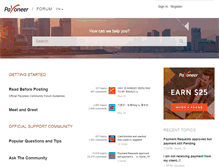 Tablet Screenshot of community.payoneer.com